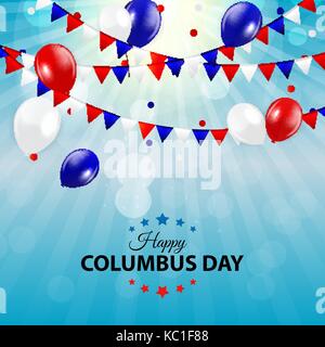 Il Columbus Day background. illustrazione vettoriale Illustrazione Vettoriale