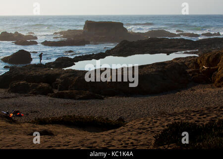 Spiaggia di Fort Bragg, California Foto Stock