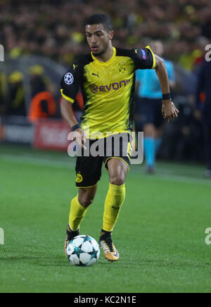 26 settembre 2017, il Signal Iduna Park, Dortmund, Germania; la UEFA Champions League, Borussia Dortmund vs real madrid ; gonzalo castro in azione Foto Stock