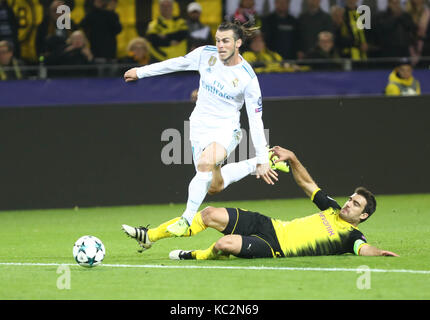 26 settembre 2017, il Signal Iduna Park, Dortmund, Germania; la UEFA Champions League, Borussia Dortmund vs real madrid ; andryi yarmolenko dortmund e cris Foto Stock