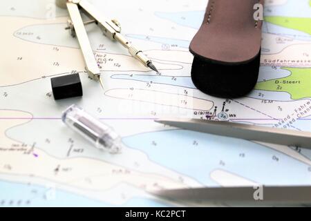 Una immagine di un design nautico Foto Stock