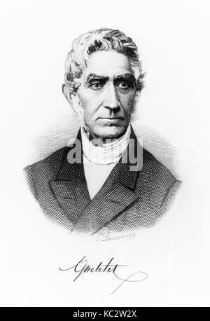 Adolphe Quetelet (1796-1874), il belga matematico, astronomo e studioso di statistica che ha pubblicato il suo lavoro seminale sulla fisica sociale il "Trattato sull'uomo 'nel 1835 di introdurre il concetto di uomo medio. Vedere ulteriori informazioni qui di seguito. Foto Stock
