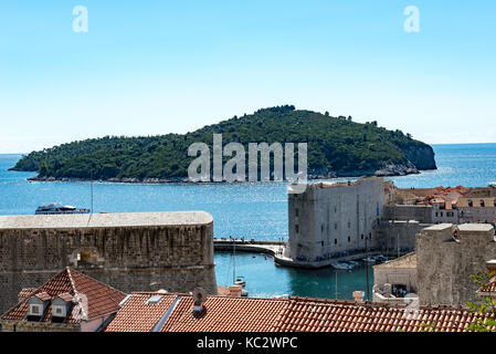 Vista dalla stazione della funivia di Dubrovnik Foto Stock