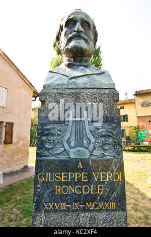 Giuseppe Verdi della casa di Roncole Verdi, provincia di Parma, Italia Foto Stock