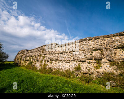 Silchester Città romana pareti, Silchester, Hampshire, Inghilterra, Regno Unito, GB. Foto Stock