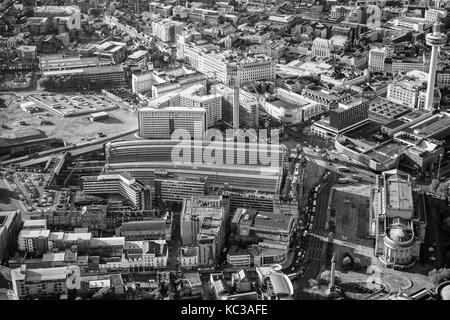 Foto aerea di Liverpool Lime street station Foto Stock