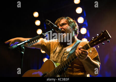 La commedia americana rock duo tenacious d esegue un concerto dal vivo a sentrum scena in Oslo. Il duo è composto da due attori, musicisti e cantanti jack black (foto) e Kyle Gass. Norvegia, 13/02 2015. Foto Stock