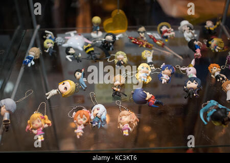 Madrid, Spagna. 01 ott 2017. alcuni keyring. migliaia di persone arriva a settembre il giappone weekend, concerti di Pentecoste, attività e videogames. Credito: Jorge Gonzalez/Pacific press/alamy live news Foto Stock