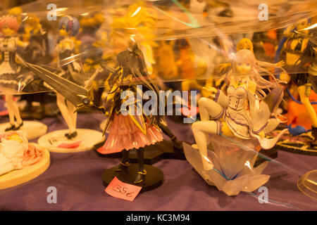 Madrid, Spagna. 01 ott 2017. alcune statue. migliaia di persone arriva a settembre il giappone weekend, concerti di Pentecoste, attività e videogames. Credito: Jorge Gonzalez/Pacific press/alamy live news Foto Stock