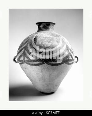 Vaso ovoidale (HU), periodo Neolitico, cultura Majiayao, tipo Machang, 2300-2000 A.C., Cina, coccio con pigmenti, H. 15 a. (3 Foto Stock