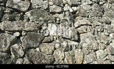 Il forte e il vecchio muro di pietra texture da visitare il castello di Himeji hyogo in Giappone. Foto Stock