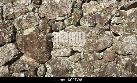 Il forte e il vecchio muro di pietra texture da visitare il castello di Himeji hyogo in Giappone. Foto Stock