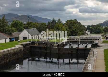 Neptune's Staircase, Banavie, Caledonian Canal, Highlands, Scozia, Regno Unito Foto Stock