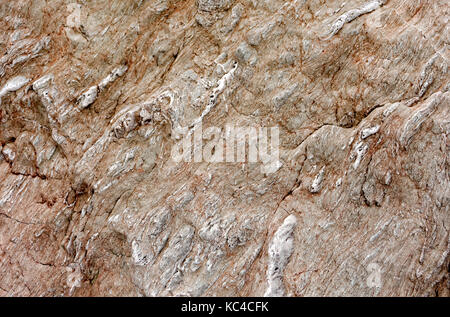 Rocce di trama in una posizione costiera Foto Stock