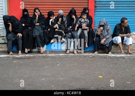 Muharram partecipanti in Kolkata - 1 ottobre 2017 Foto Stock