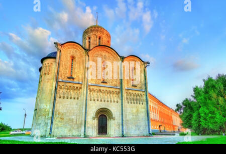 San Demetrio nella cattedrale di Vladimir. costruito nel XII secolo, è un sito patrimonio mondiale dell'unesco in Russia Foto Stock