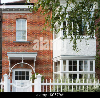 Una casa a 9 blenheim road in Bedford Park, una zona di conservazione a Chiswick, London, Regno Unito Foto Stock