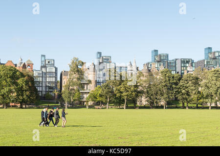 Edimburgo Alloggiamento di lusso - sviluppo Quartermile affacciato sul parco Prati, Edimburgo, Scozia, Regno Unito Foto Stock