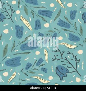 Floral seamless pattern. disegnati a mano. illustrazione vettoriale Illustrazione Vettoriale