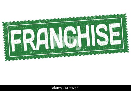 Franchising grunge timbro di gomma su sfondo bianco, illustrazione vettoriale Illustrazione Vettoriale