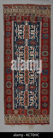 Moquette, ca. 1800, attribuito alla Turchia, lana, cotone, e l'argento metallico thread, 64 3/16 x 163 3/8 in. (163 x 415 cm), tessile Foto Stock