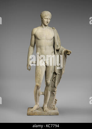 Statua in marmo di Hermes, Imperiale, 1° o 2° secolo D.C., romana, marmo, Pentellic, complessivo: 71 1/4 x 29 1/2 x 23 1/2 in. (181 Foto Stock