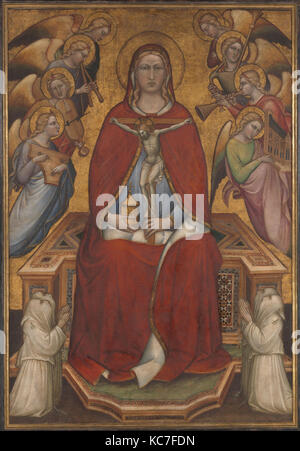 Santa Maria di Magdala tenendo un crocifisso; (retromarcia) la flagellazione, Spinello Aretino, ca. 1395-1400 Foto Stock
