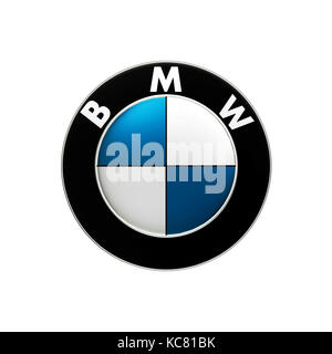 Taipei, Taiwan - 3 ottobre 2017: Logo BMW 3d rendering, BMW è un produttore automobilistico tedesco Foto Stock