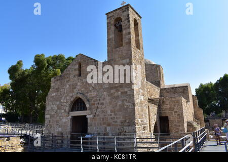 Basilica paleocristiana di panagia chrysopolitissa e Agia Kiriaki chiesa in Kato Pafos, Cipro. Foto Stock