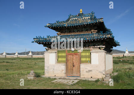 Piccolo tempio di Erdene Zuu monastero, Mongolia Foto Stock