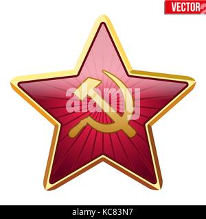 Il badge dell unione Sovietica star Illustrazione Vettoriale