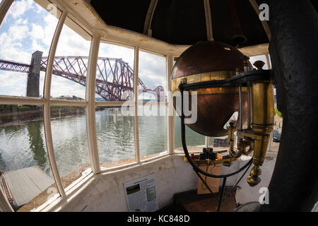 Il più piccolo al mondo la luce di funzionamento tower, North Queensferry, Fife, Scozia. Foto Stock