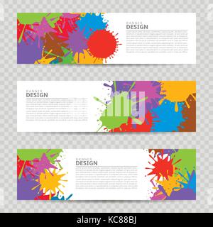 Banner colorati design Illustrazione Vettoriale