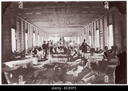 Ward in ospedale. Convalescente Camp, di Alexandria in Virginia, 1861-65 Foto Stock