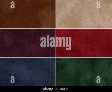 Set di velluto multicolore texture ad alta risoluzione per lo sfondo. Foto Stock