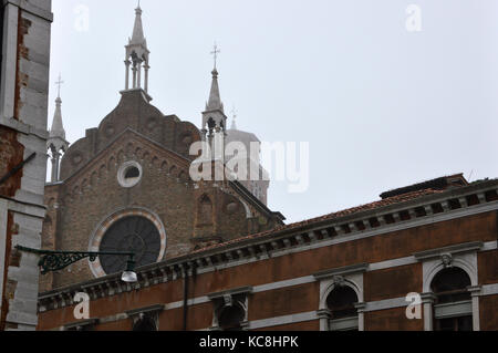 Nebbioso giorno a Venezia Italia Foto Stock