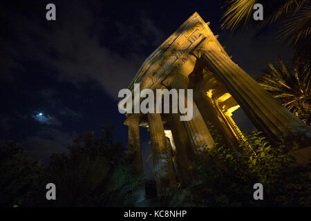 Valletta tempio di notte Foto Stock