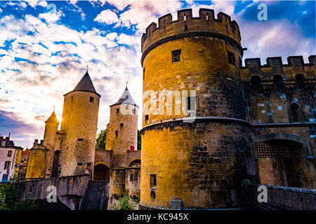 Il tedesco della porta o porte des Allemands in francese dal XIII secolo a Metz, Francia Foto Stock