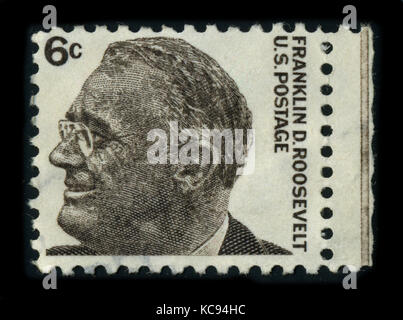 USA - CIRCA 1966: Un ritratto di Franklin Delano Roosevelt (30 gennaio 1882 – 12 aprile 1945) è stato il 32° presidente degli Stati Uniti d'America e il° presidente degli Stati Uniti d'America Foto Stock