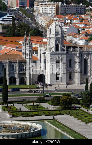 LISBONA, Portogallo, 6 aprile 2017 : il Monastero di Jeronimos o il Monastero di Geronimos (Mosteiro dos Jeronimos). Uno degli esempi più importanti di Th Foto Stock