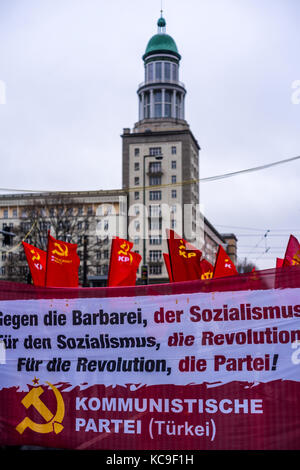 Liebknecht-luxemburg-Demonstration, Berlino 2017. Foto Stock