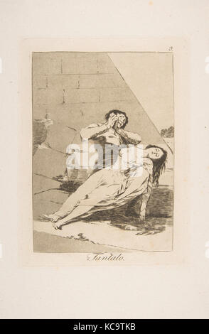 La piastra 9 da 'Los Caprichos': tantalo (Tantalo.), Goya, 1799 Foto Stock