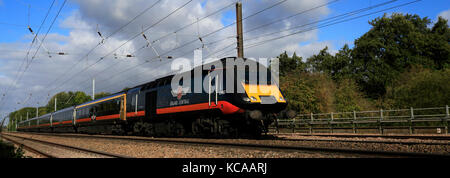 43467 Grand Central treni società operativa, 43 classe diesel ad alta velocità per treno, East Coast Main Line Railway, Peterborough, Cambridgeshire, Inghilterra, U Foto Stock