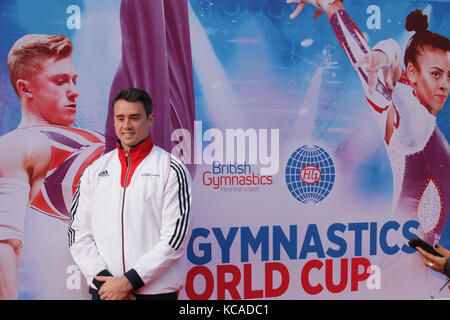 Midlands britanniche di base a ginnastica stelle ellie downie e kristian thomas raffigurato ha annunciato ufficialmente che Birmingham è stata scelta come città ospite per il 2018 Gymnastics World Cup . © ged noonan/alamy Foto Stock