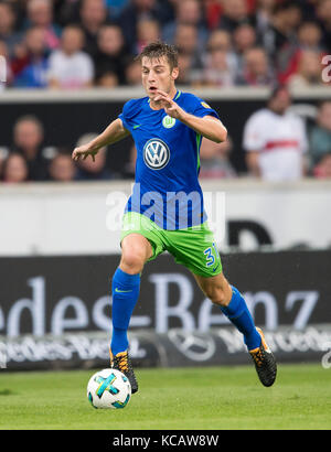 Stoccarda, Germania. 16 settembre 2017. Robin KNOCHE (WOB), Aktion, Fussball 1. Bundesliga, 4. Spieltag, VfB Stuttgart (S) - VfL Wolfsburg (WOB), AM 16.09.2017 a Stoccarda/Germania. |utilizzo del credito mondiale: dpa/Alamy Live News Foto Stock