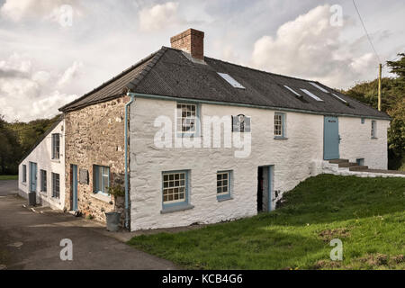 Melin Tregwynt, un tradizionale mulino di lana e il centro di artigianato in Pembrokeshire, Wales, Regno Unito Foto Stock