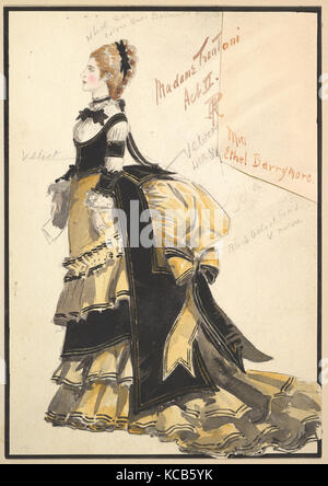 Costume Design per 'Madame Trentoni', atto II, Percy Anderson, 1901 Foto Stock