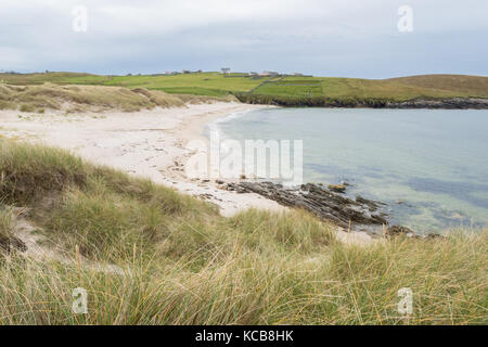 Shetland Islands Beach - Breckon Beach - Sands of Breckon, Yell, Shetland Islands, Scotland, UK Foto Stock