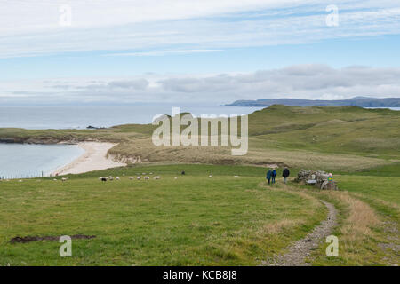 Shetland Islands Beach - Breckon Beach - Sands of Breckon, Yell, Shetland Islands, Scotland, UK Foto Stock