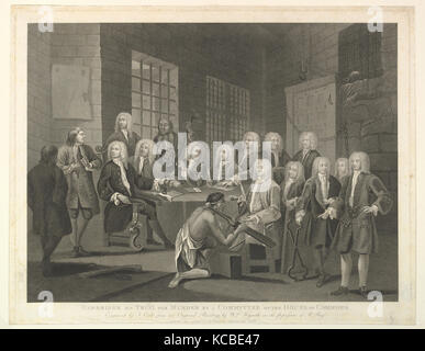 Bambridge sul processo per omicidio da un comitato della House of Commons, dopo William Hogarth, 1 giugno 1803 Foto Stock